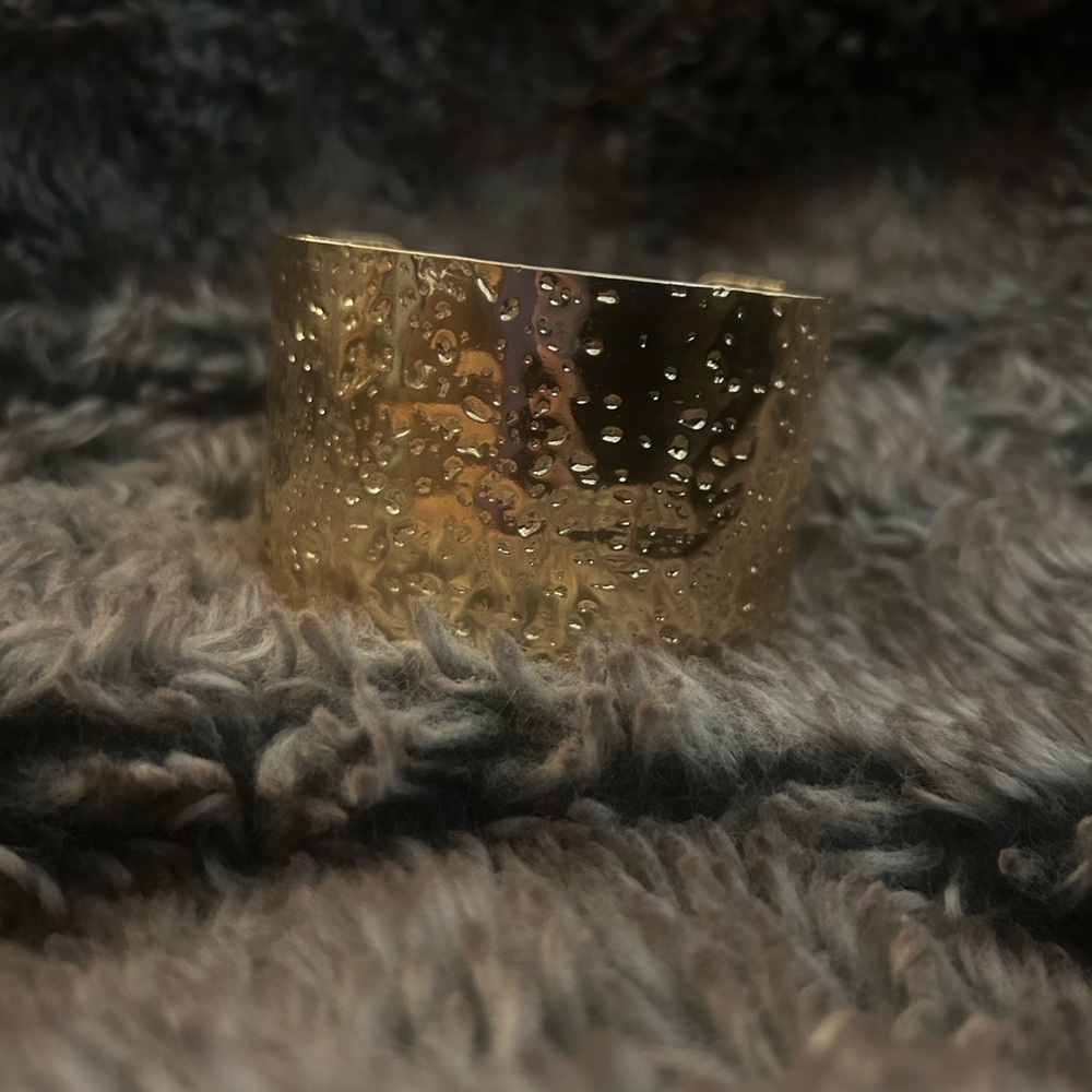 Textured Gold Cuff Bracelet